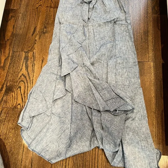 Express long wrap skirt ruffle crop top set worn once - Picture 4 of 6